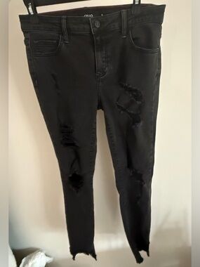 Cello Black Distressed Skinny Jeans
